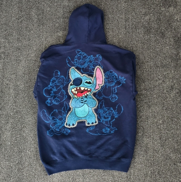 Disneyland Resort by Hanes Men's Lilo & Stitch Full Zip Up Sweatshirt Hoodie Siz - Picture 6 of 8